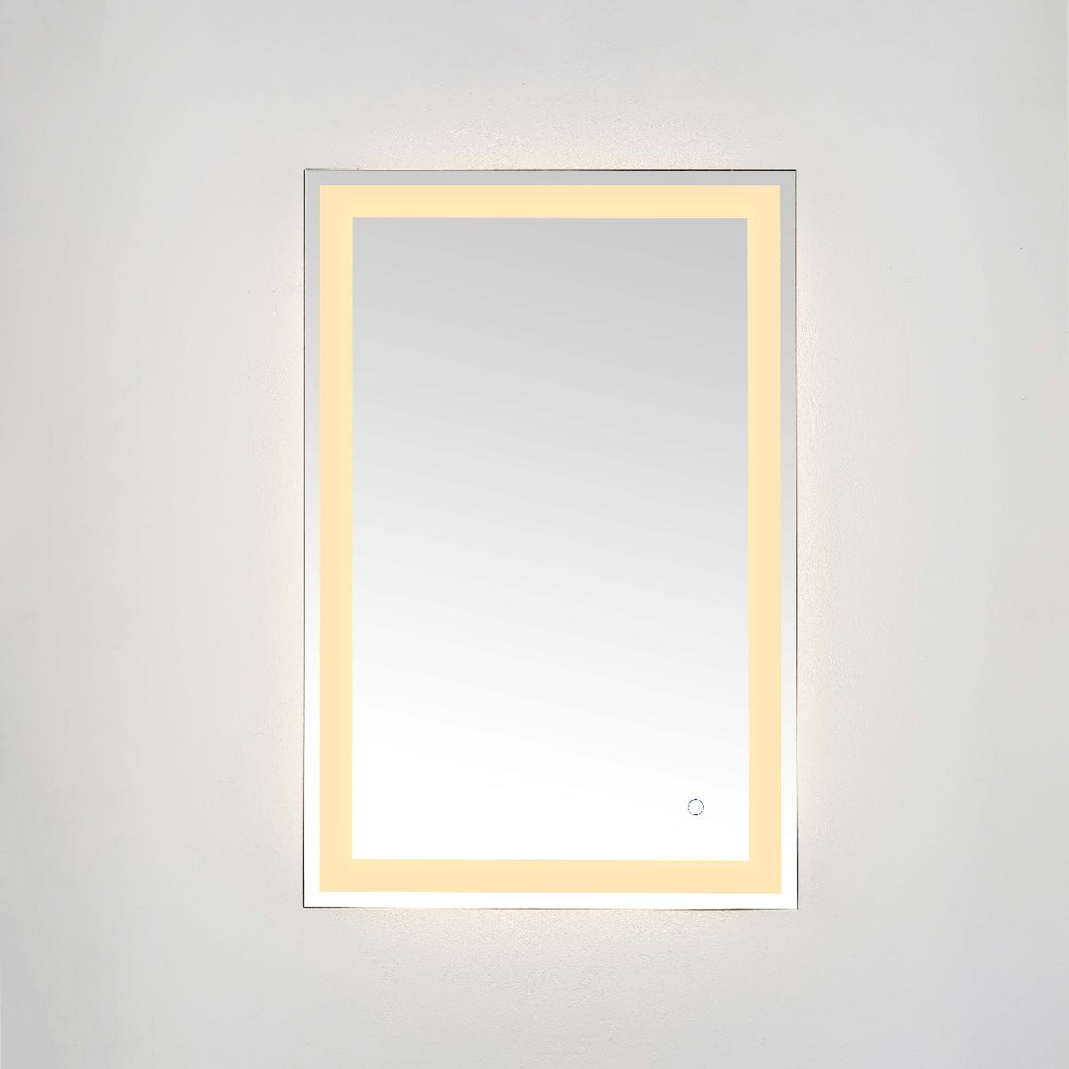 Safavieh Hyatt 24 LED Mirror, Silver / White - Silver / White