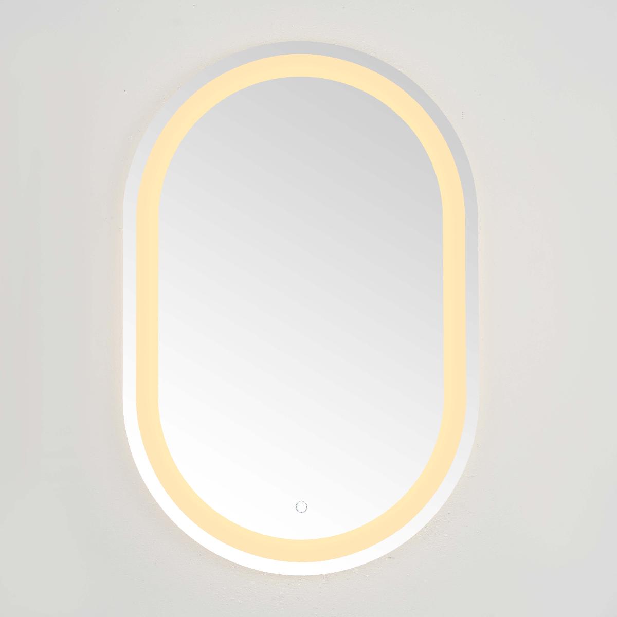 Safavieh Crosby 24 LED Mirror, Silver / White - Silver / White