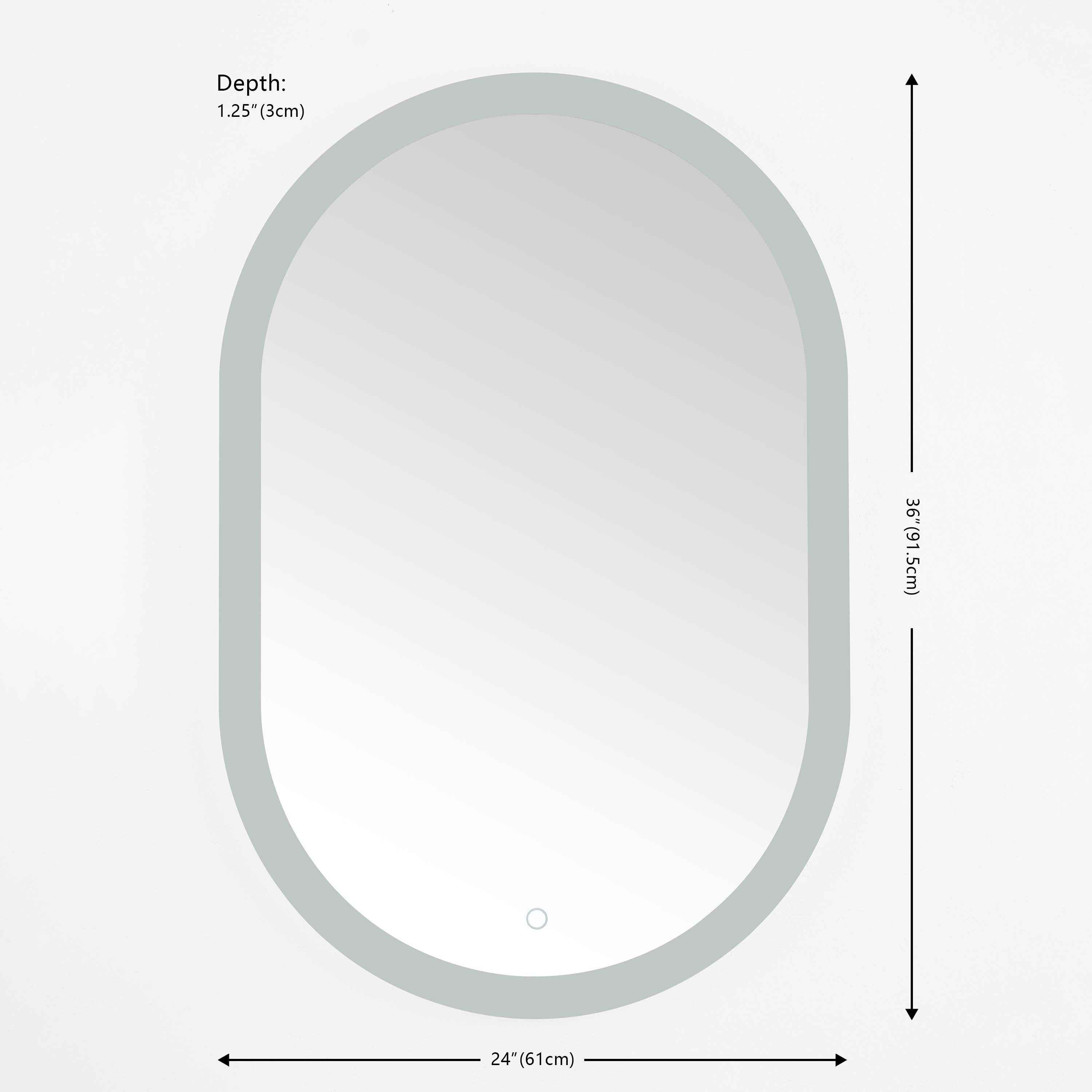 Safavieh Wes 24 LED Mirror, Silver / White - Silver / White