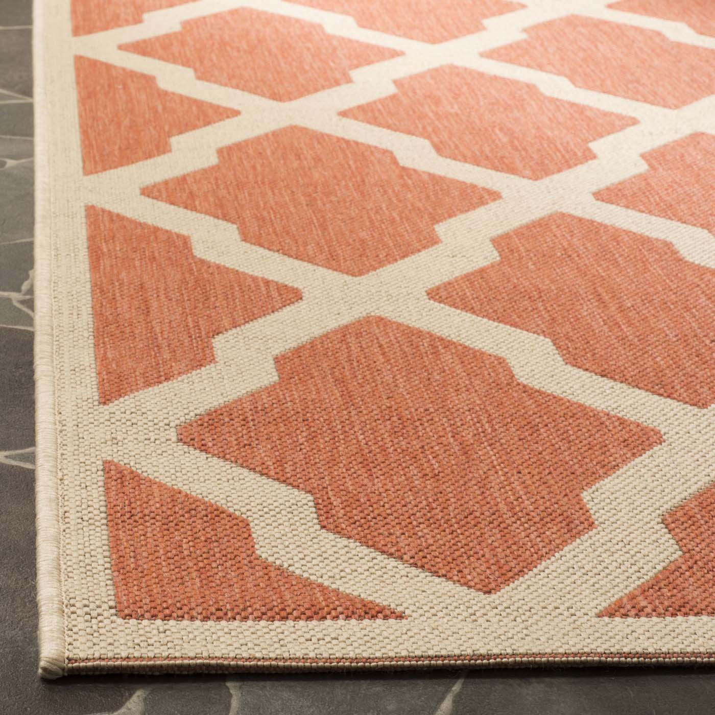 Safavieh Linden 122 Rug, LND122 - Rust / Creme