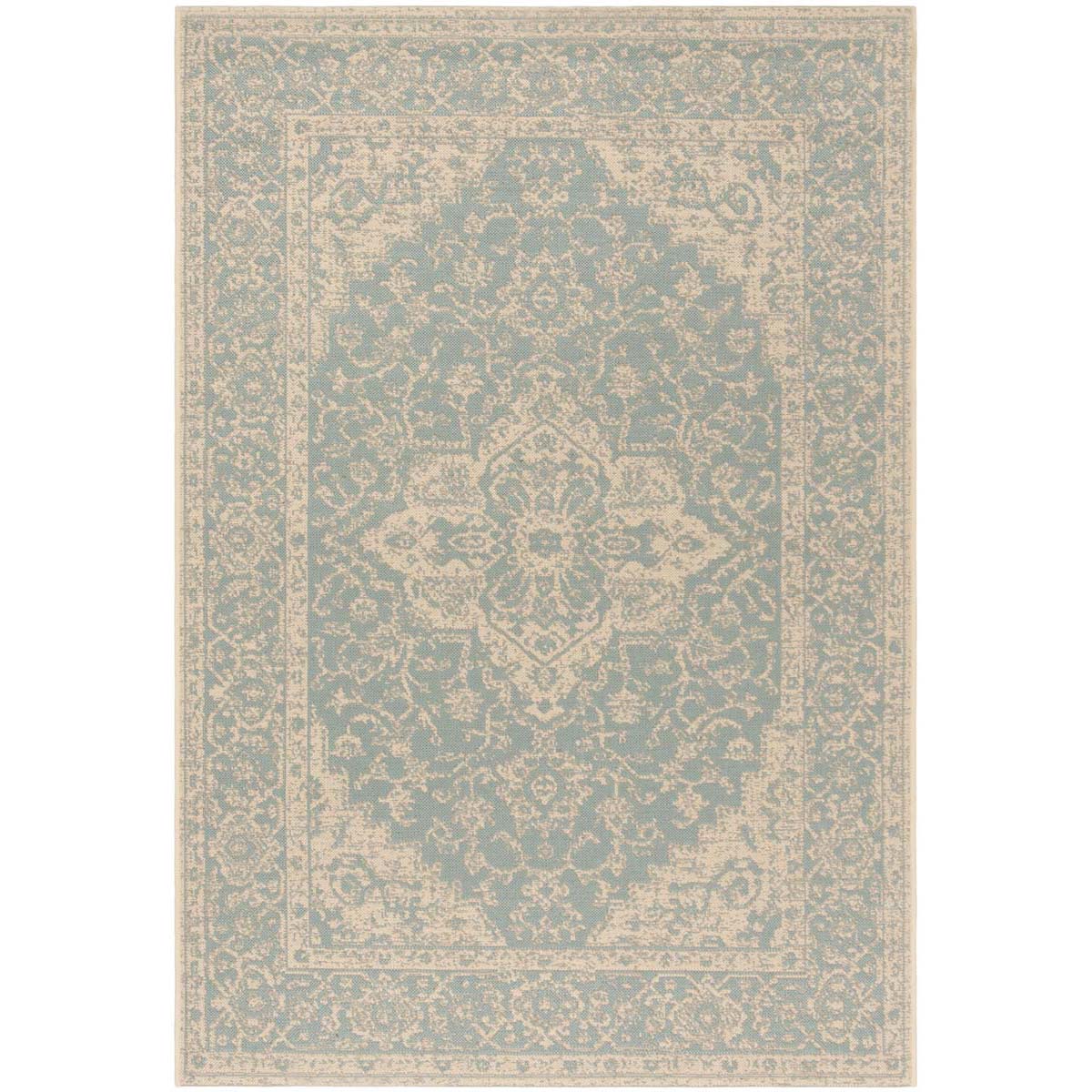 Safavieh Linden 100 137 Rug, LND137 - Aqua / Cream