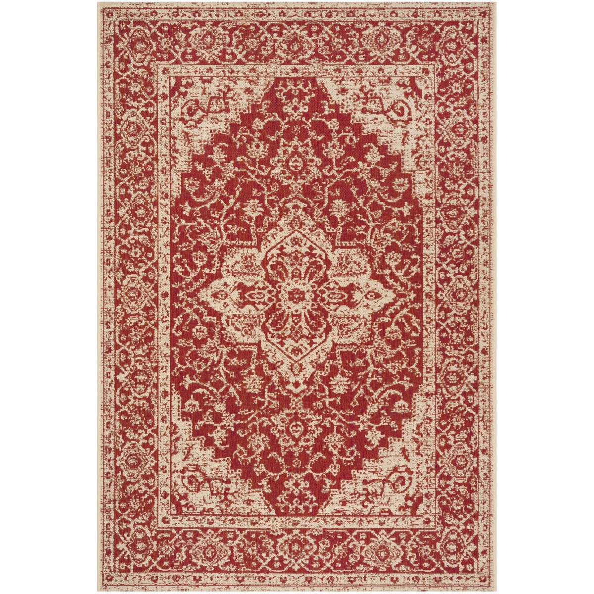 Safavieh Linden 100 137 Rug, LND137 - Red / Creme