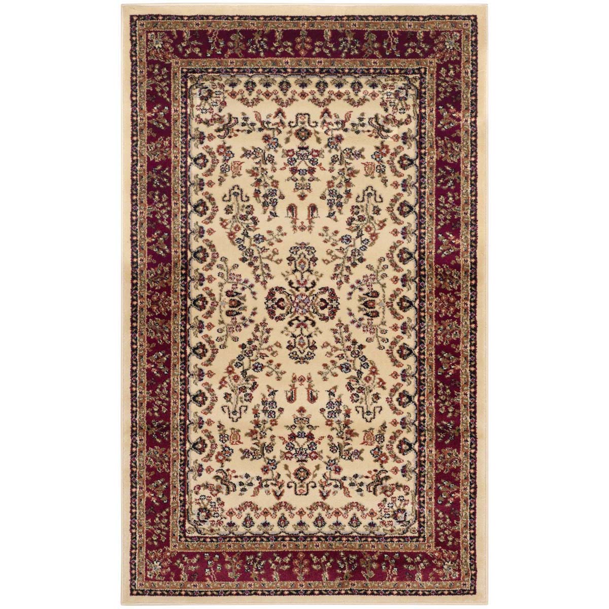 Safavieh Lyndhurst 331 Rug, LNH331 - Ivory / Red