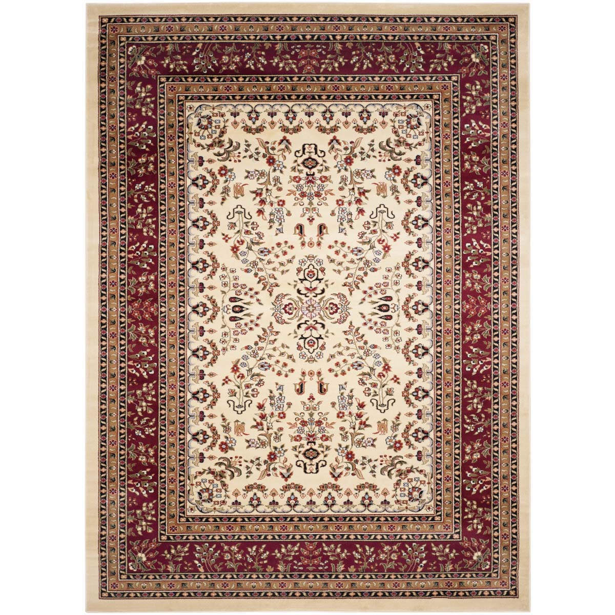 Safavieh Lyndhurst 331 Rug, LNH331 - Ivory / Red