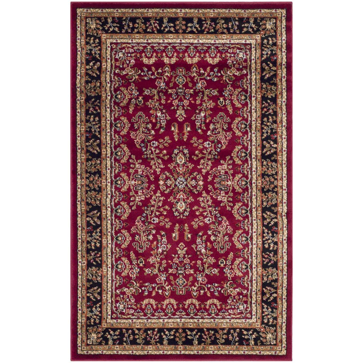 Safavieh Lyndhurst 331 Rug, LNH331 - Red / Black