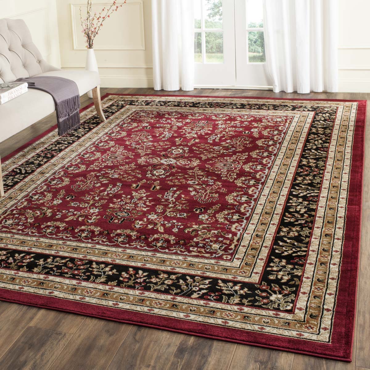 Safavieh Lyndhurst 331 Rug, LNH331 - Red / Black