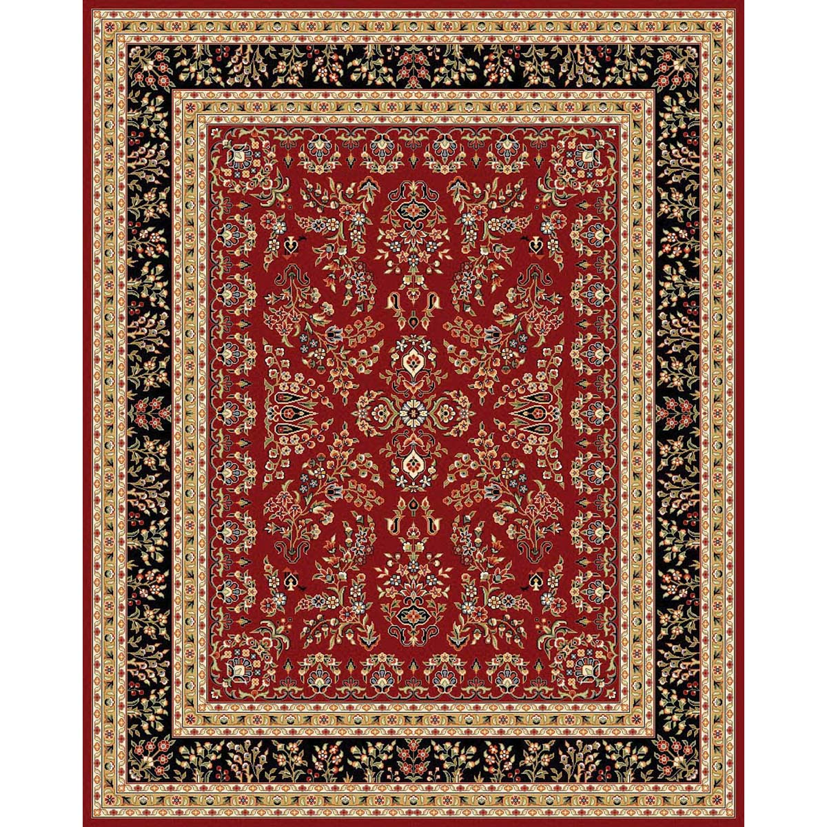 Safavieh Lyndhurst 331 Rug, LNH331 - Red / Black