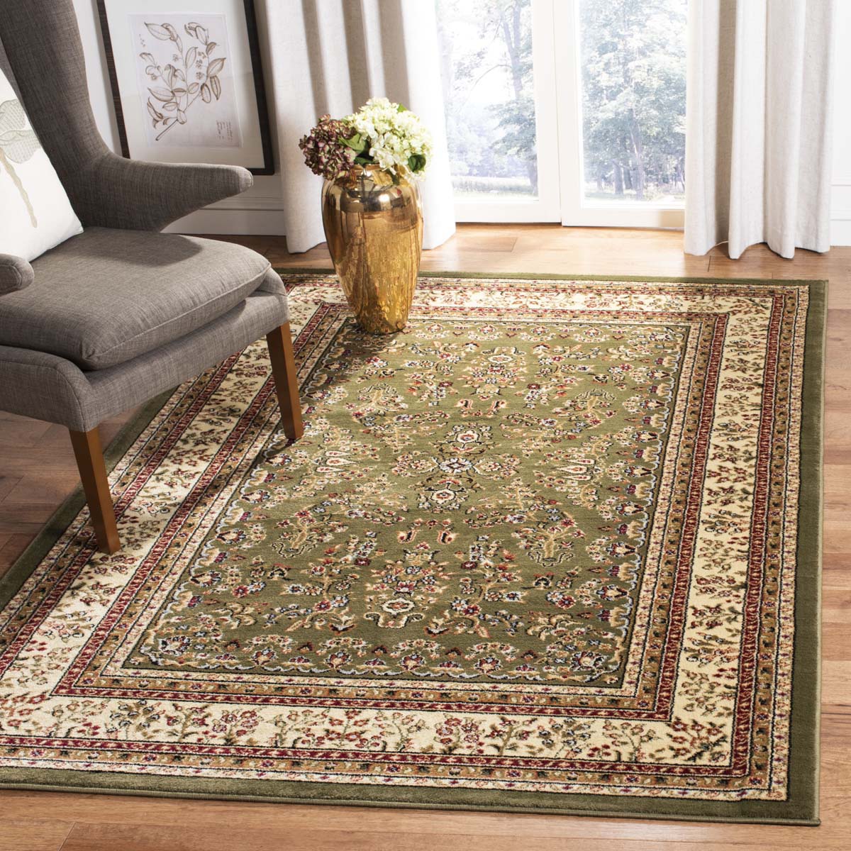 Safavieh Lyndhurst 331 Rug, LNH331 - Sage / Ivory