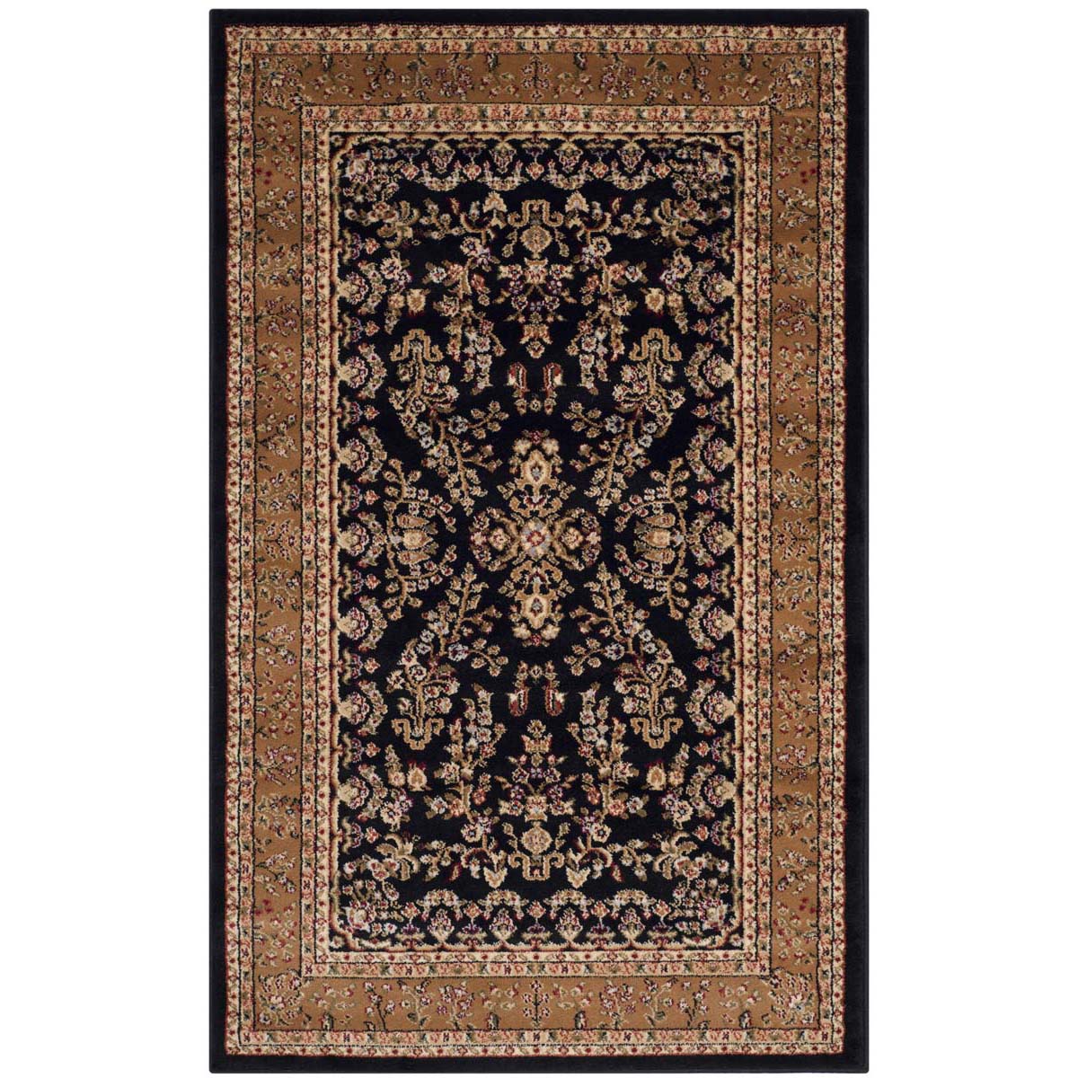 Safavieh Lyndhurst 331 Rug, LNH331 - Black / Tan