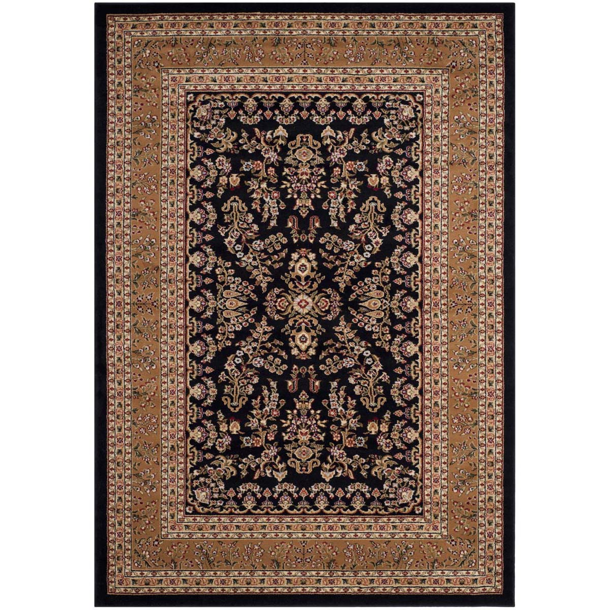 Safavieh Lyndhurst 331 Rug, LNH331 - Black / Tan