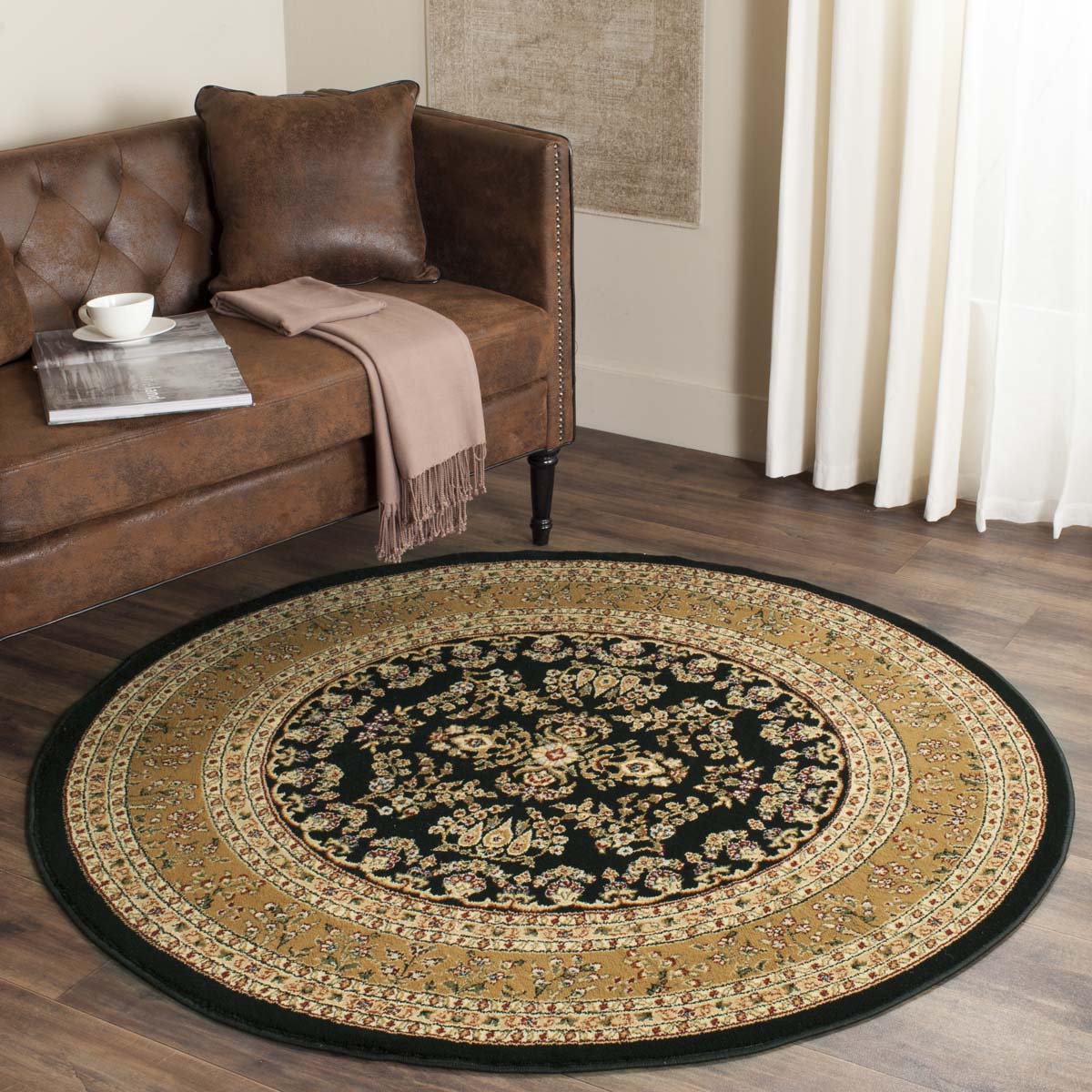 Safavieh Lyndhurst 331 Rug, LNH331 - Black / Tan