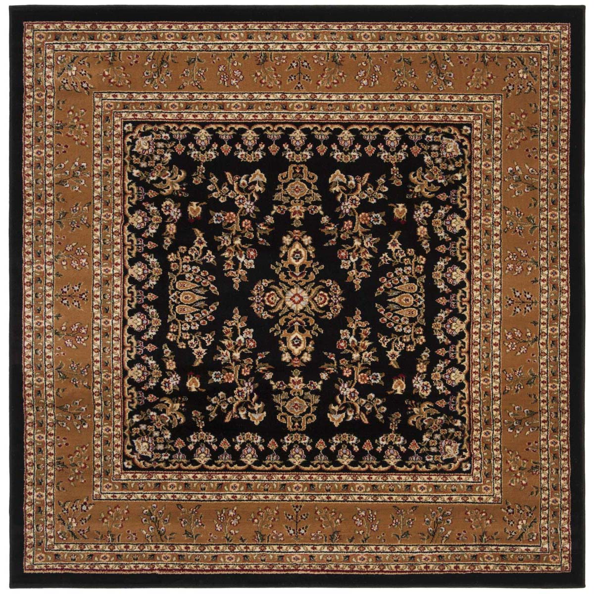 Safavieh Lyndhurst 331 Rug, LNH331 - Black / Tan