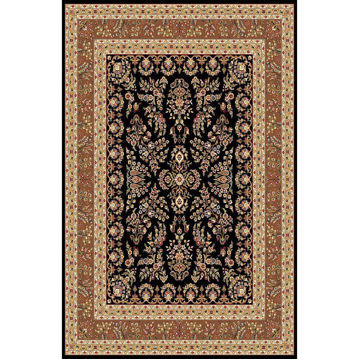 Safavieh Lyndhurst 331 Rug, LNH331 - Black / Tan