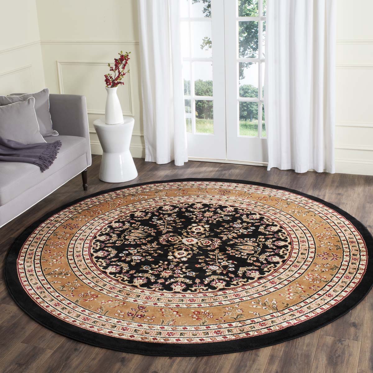 Safavieh Lyndhurst 331 Rug, LNH331 - Black / Tan