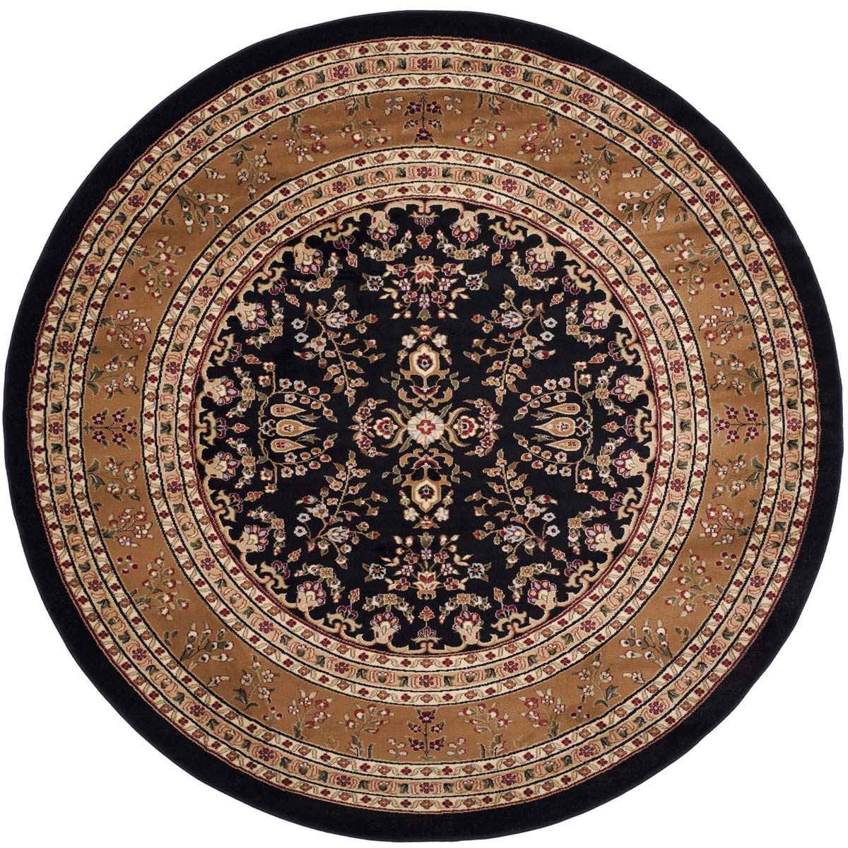 Safavieh Lyndhurst 331 Rug, LNH331 - Black / Tan