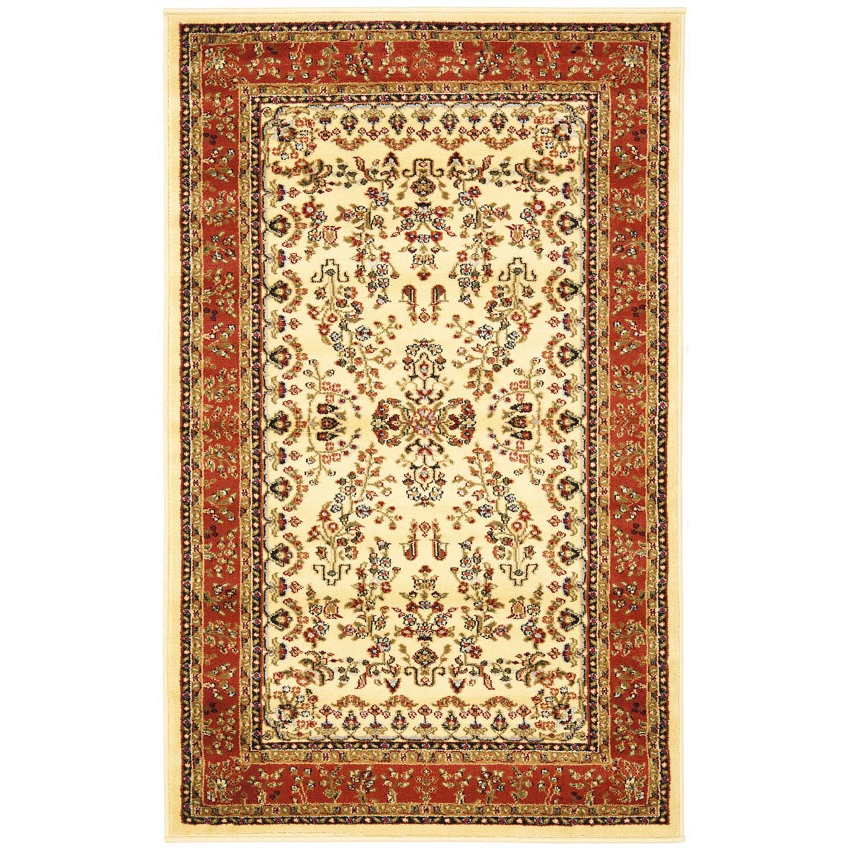 Safavieh Lyndhurst 331 Rug, LNH331 - Ivory / Rust