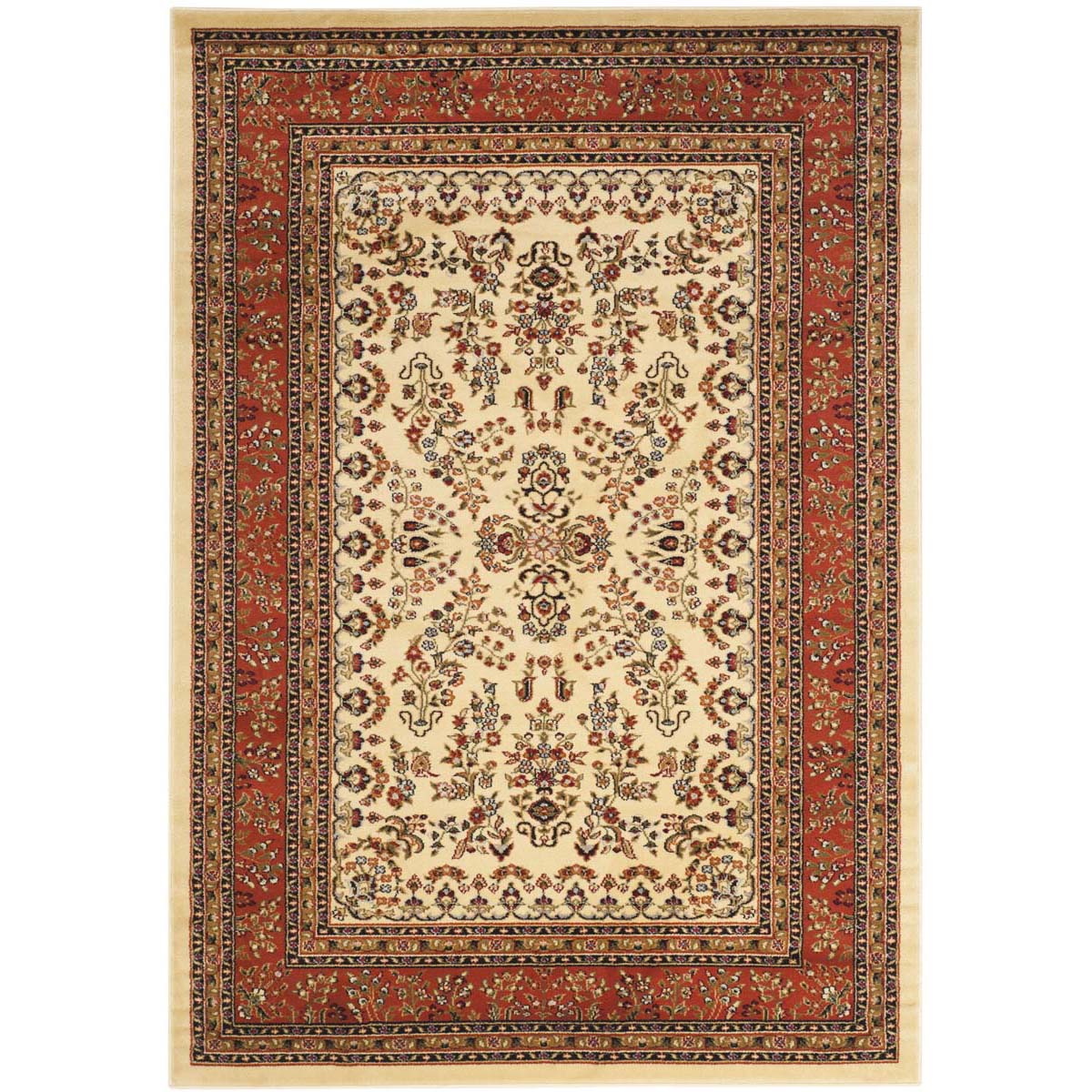 Safavieh Lyndhurst 331 Rug, LNH331 - Ivory / Rust