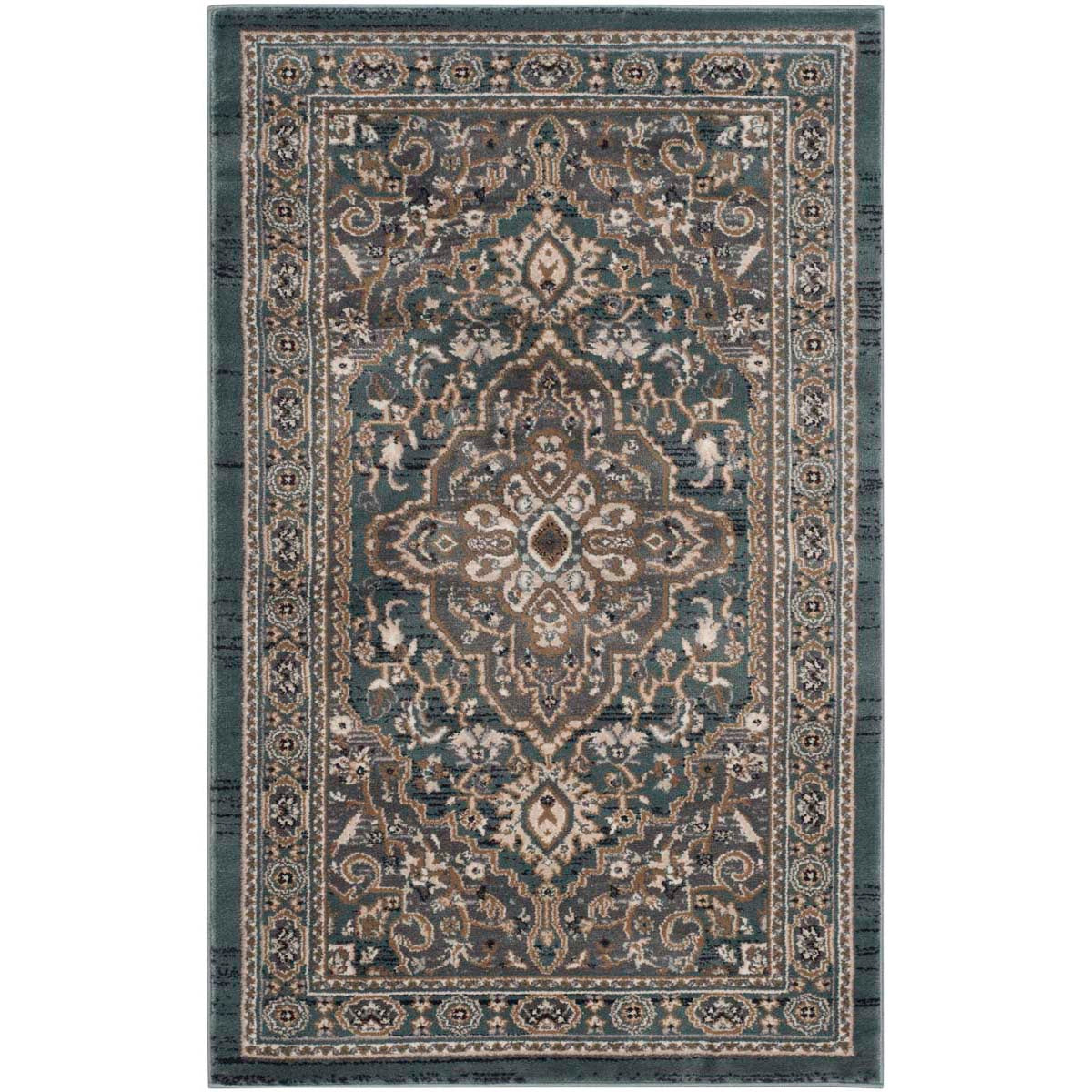 Safavieh Lyndhurst 338 Rug, LNH338 - Teal / Grey