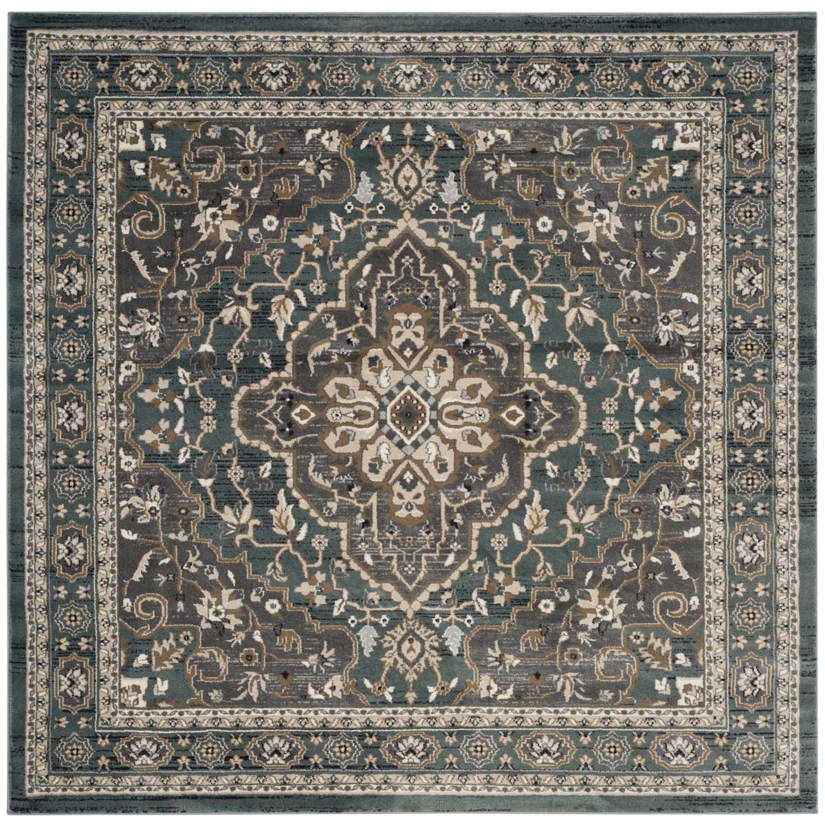 Safavieh Lyndhurst 338 Rug, LNH338 - Teal / Grey