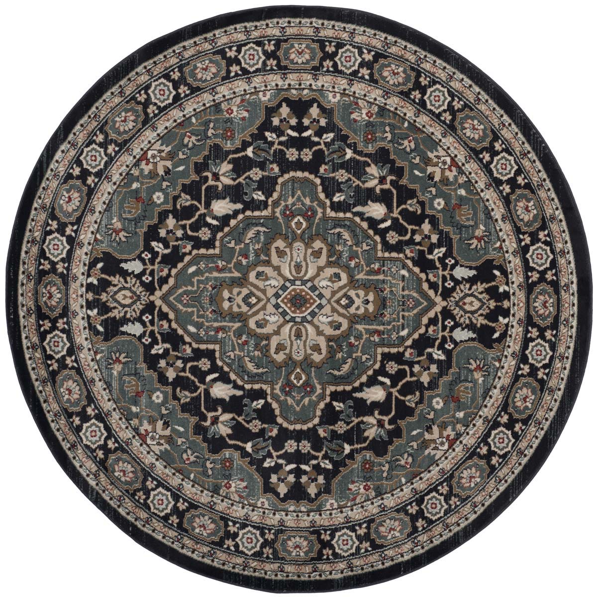 Safavieh Lyndhurst 338 Rug, LNH338 - Anthracite / Teal