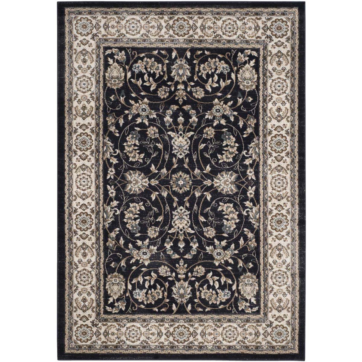 Safavieh Lyndhurst 340 Rug, LNH340 - Anthracite / Cream