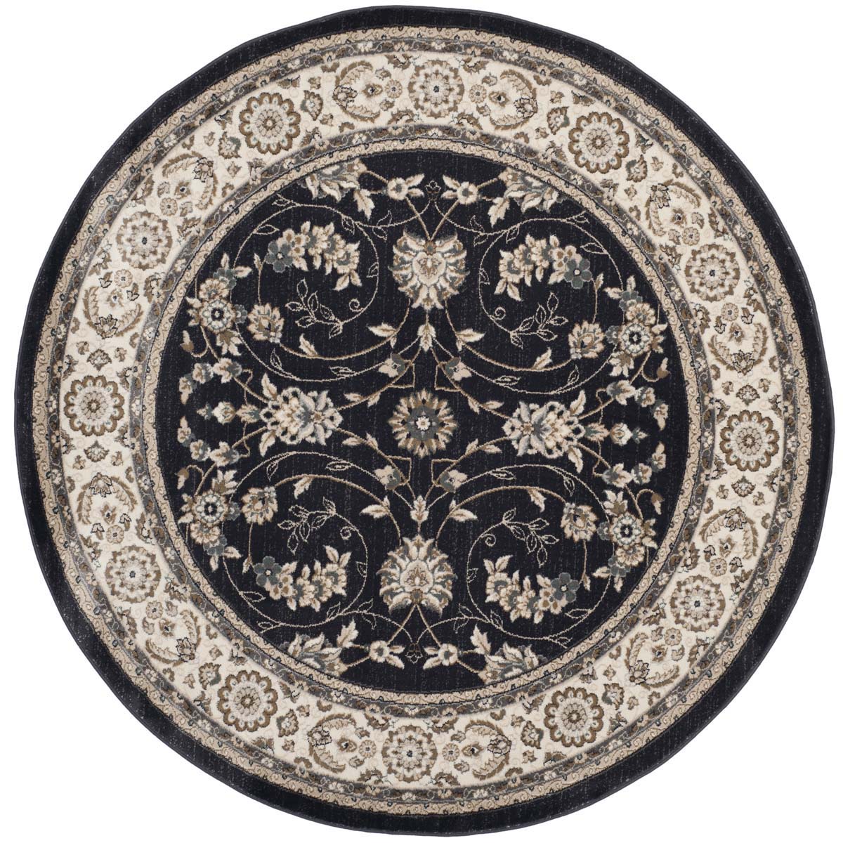 Safavieh Lyndhurst 340 Rug, LNH340 - Anthracite / Cream