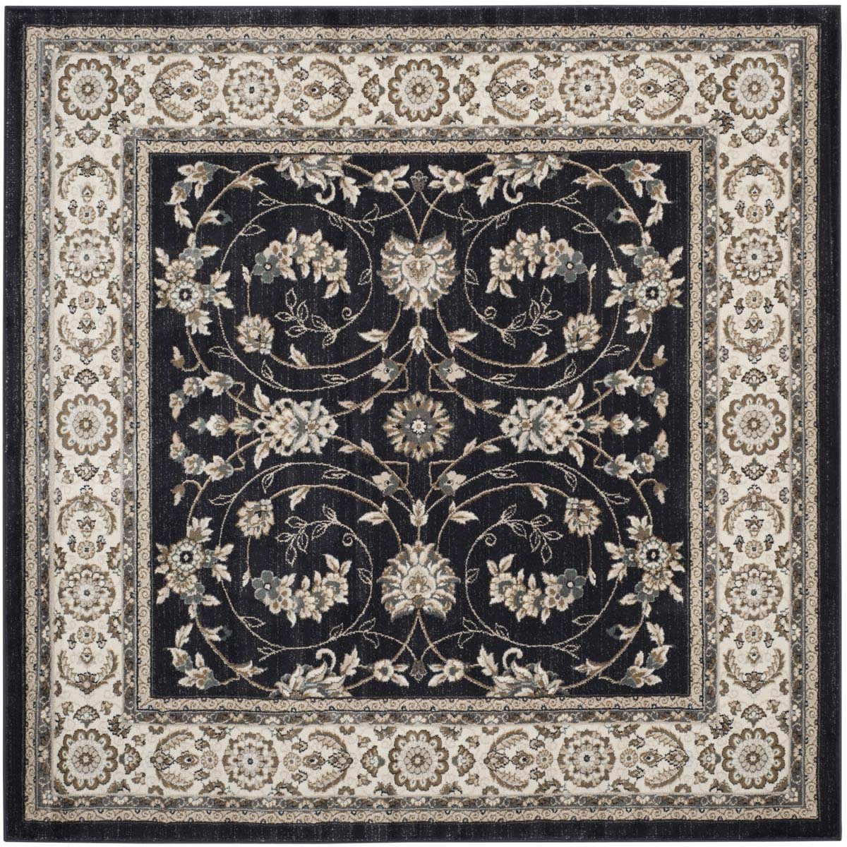 Safavieh Lyndhurst 340 Rug, LNH340 - Anthracite / Cream