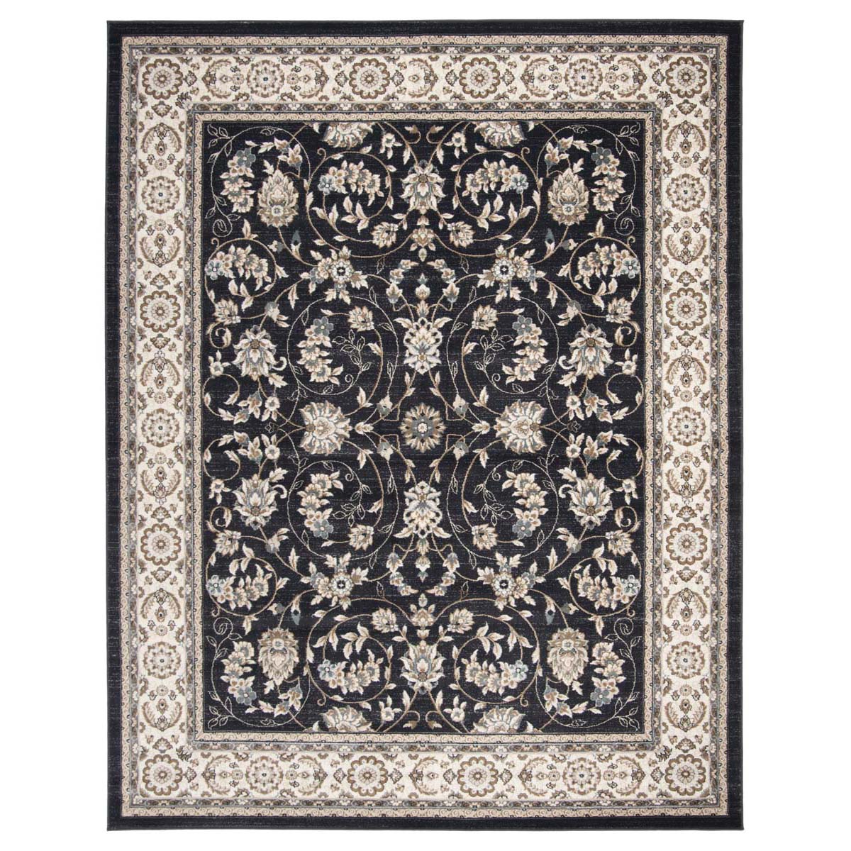 Safavieh Lyndhurst 340 Rug, LNH340 - Anthracite / Cream