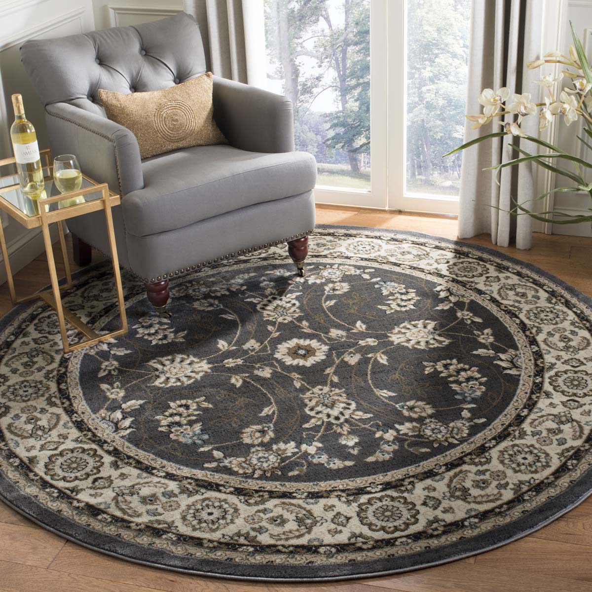 Safavieh Lyndhurst 340 Rug, LNH340 - Grey / Cream