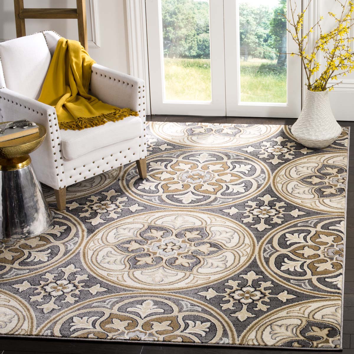 Safavieh Lyndhurst 341 Rug, LNH341 - Light Grey / Beige