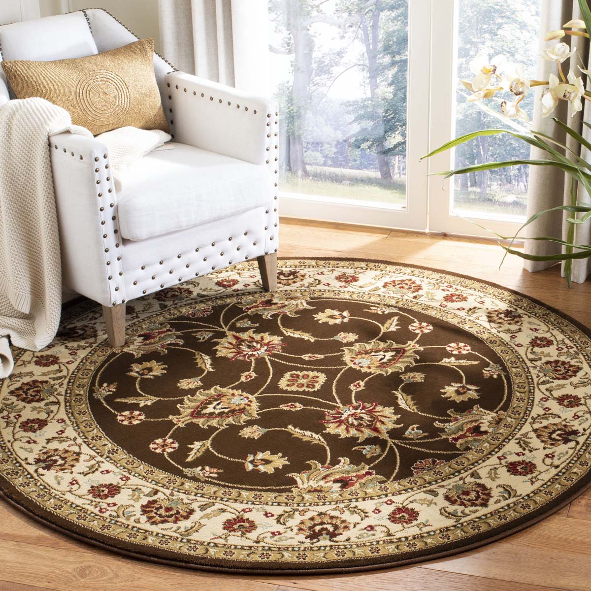 Safavieh Lyndhurst 553 Rug, LNH553 - Brown / Ivory