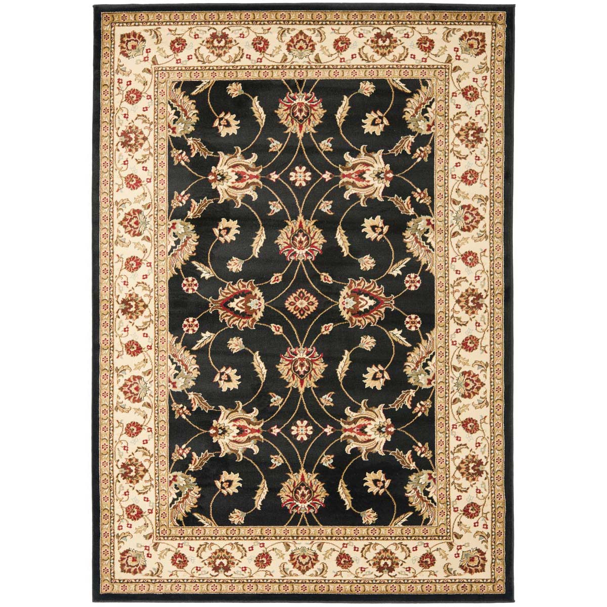 Safavieh Lyndhurst 553 Rug, LNH553 - Black / Ivory