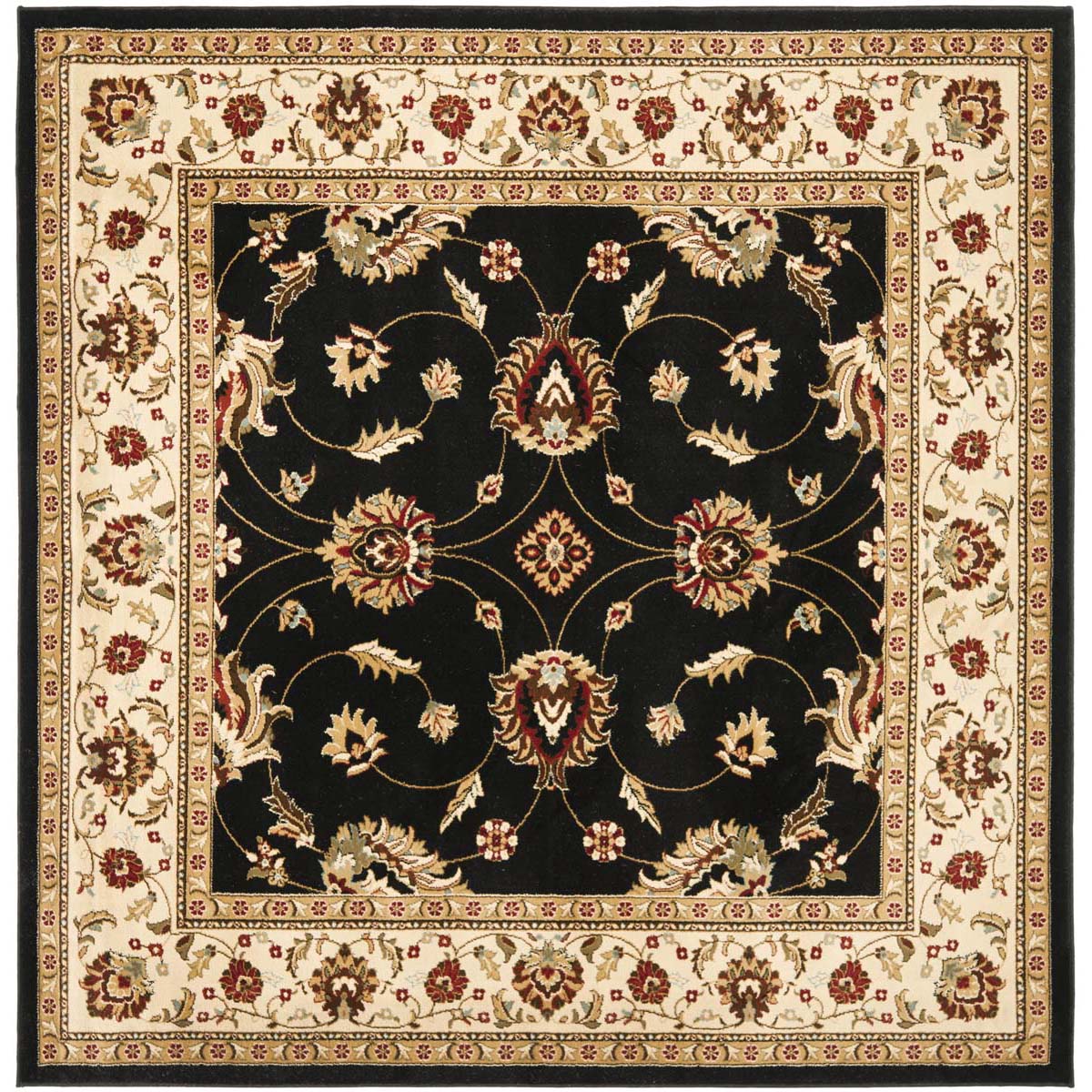 Safavieh Lyndhurst 553 Rug, LNH553 - Black / Ivory