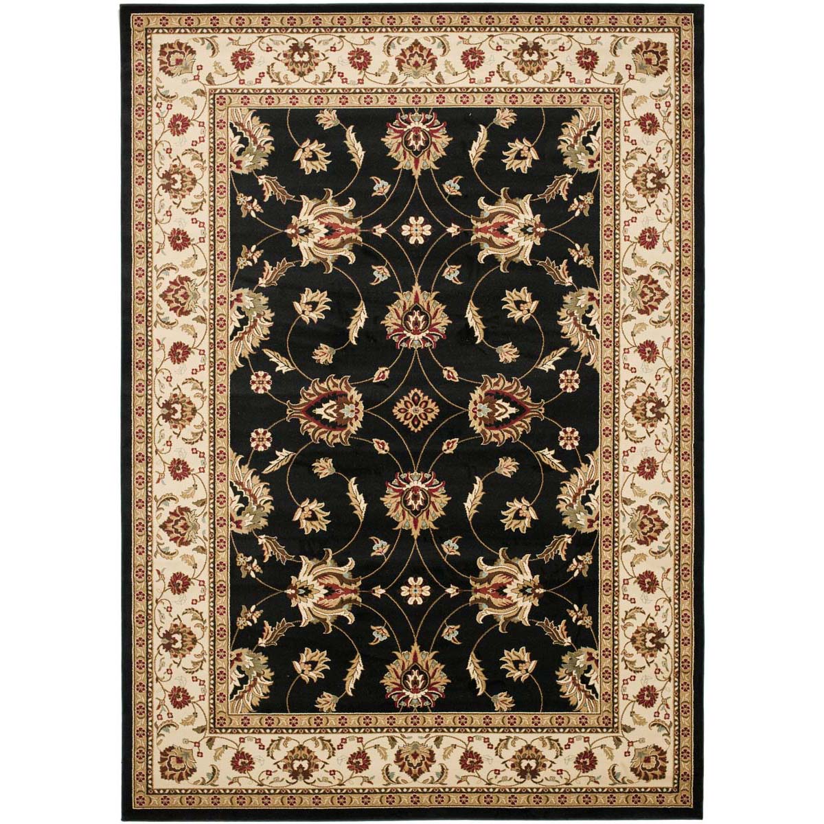 Safavieh Lyndhurst 553 Rug, LNH553 - Black / Ivory