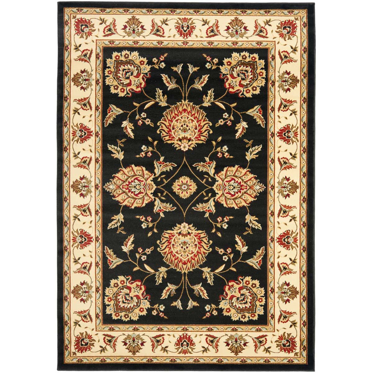 Safavieh Lyndhurst 555 Rug, LNH555 - Black / Ivory