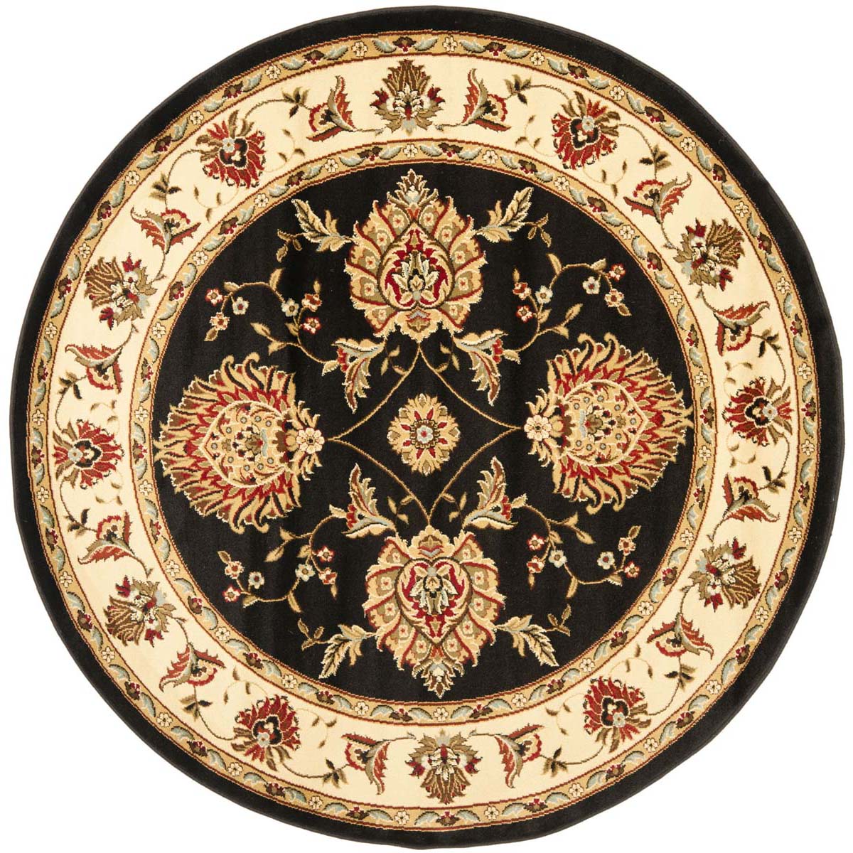 Safavieh Lyndhurst 555 Rug, LNH555 - Black / Ivory