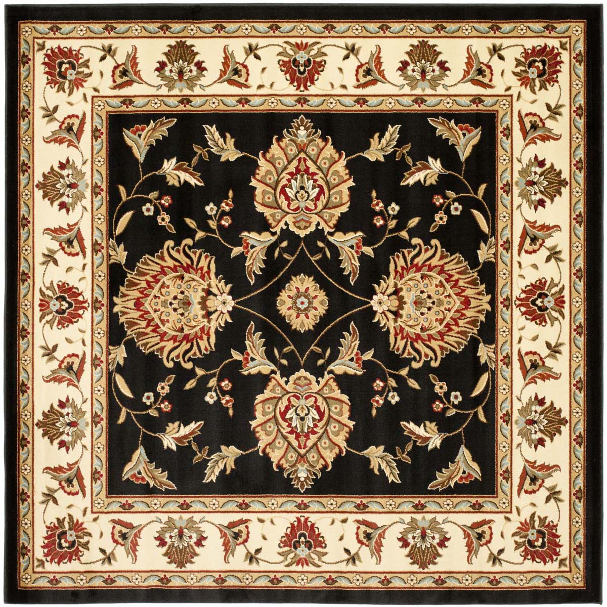 Safavieh Lyndhurst 555 Rug, LNH555 - Black / Ivory