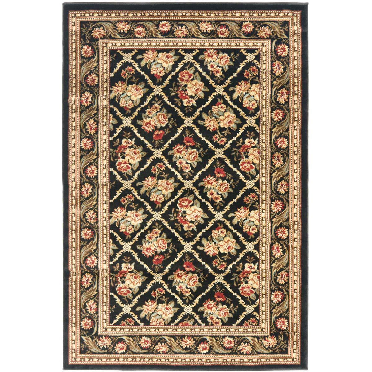 Safavieh Lyndhurst 556 Rug, LNH556 - Black / Black