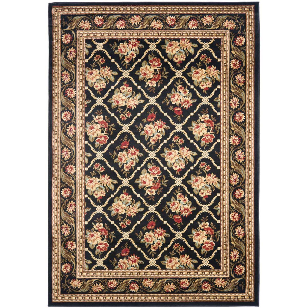 Safavieh Lyndhurst 556 Rug, LNH556 - Black / Black