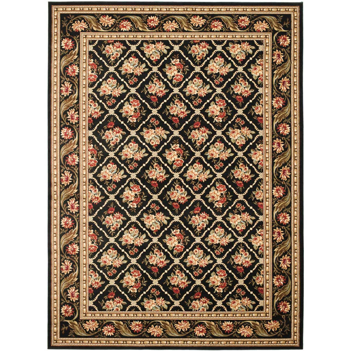 Safavieh Lyndhurst 556 Rug, LNH556 - Black / Black