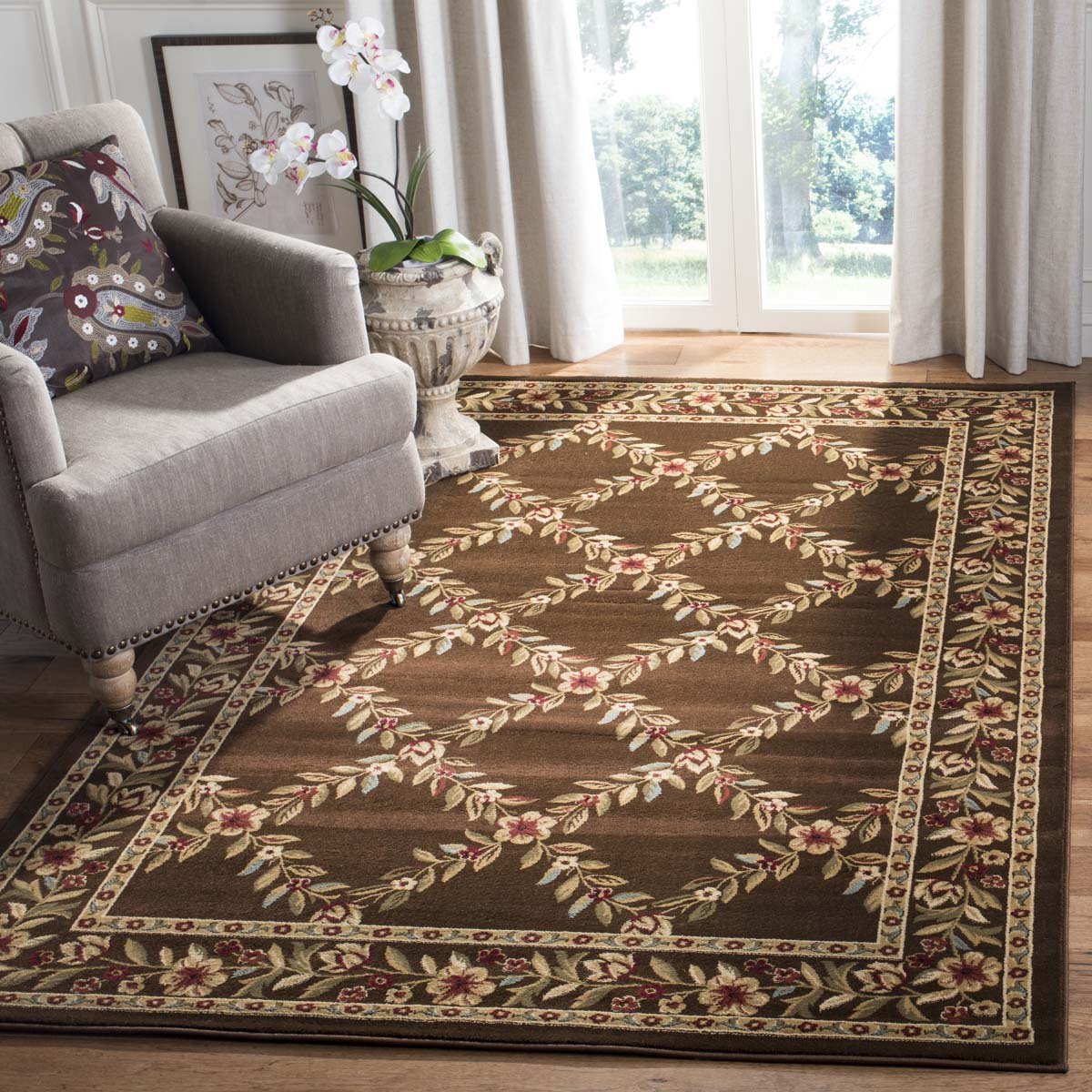 Safavieh Lyndhurst 557 Rug, LNH557 - Brown / Brown