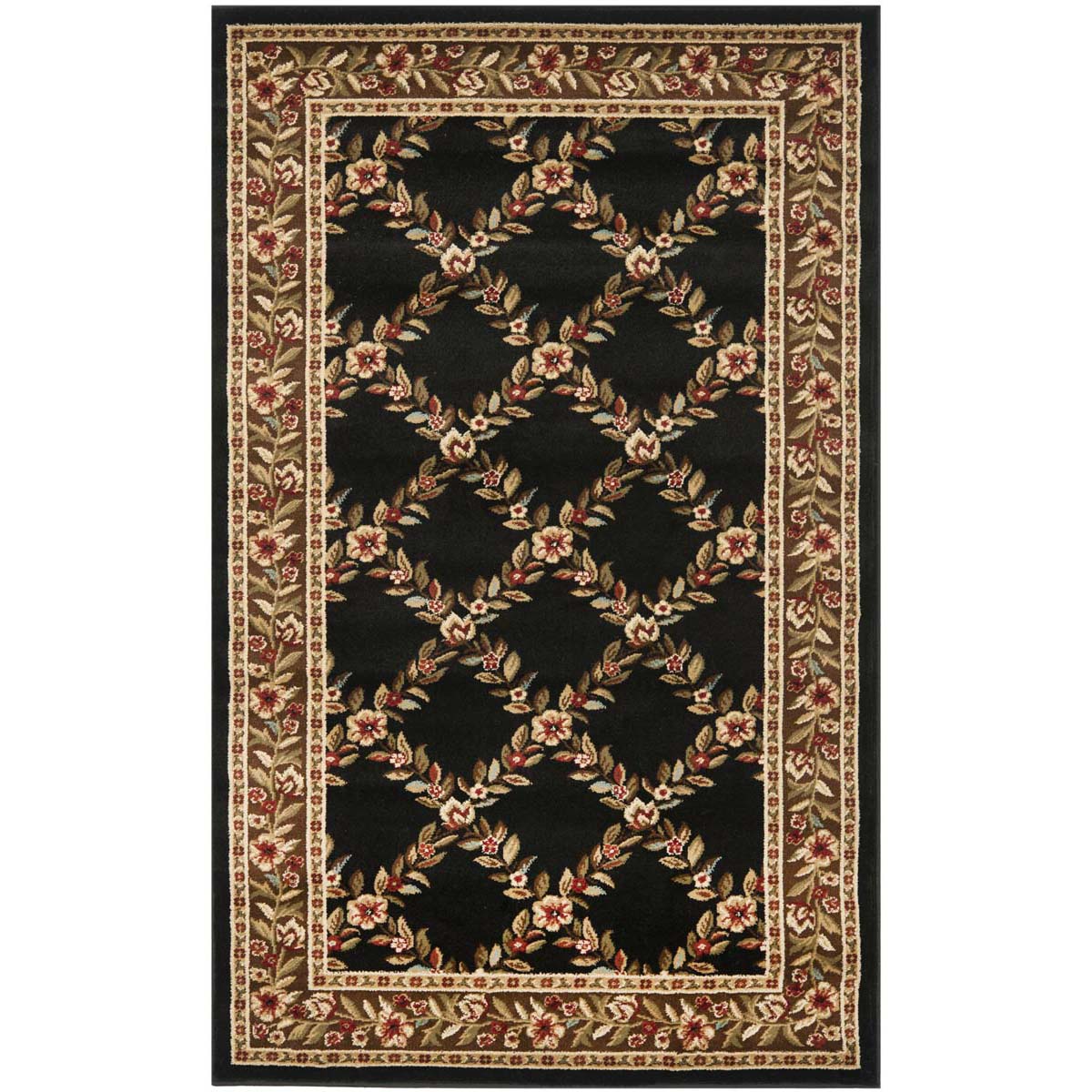 Safavieh Lyndhurst 557 Rug, LNH557 - Black / Brown