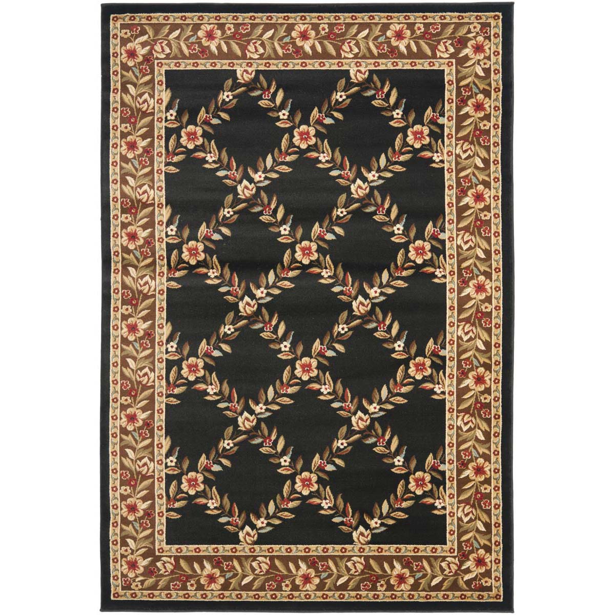 Safavieh Lyndhurst 557 Rug, LNH557 - Black / Brown