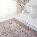 Lauren Ralph Lauren Zahra Rug, LRL1450 - Light Grey / Rust