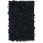 Safavieh Leather Shag 601 Rug, LSG601 - Black