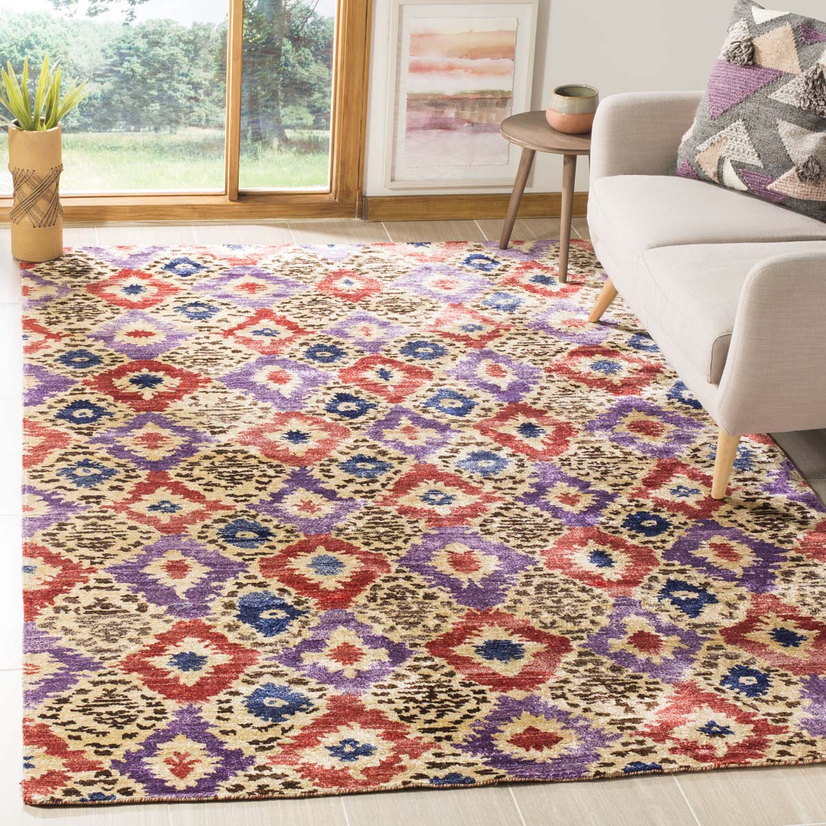 Safavieh Luxor 161 Rug, LUX161 - Purple / Rust