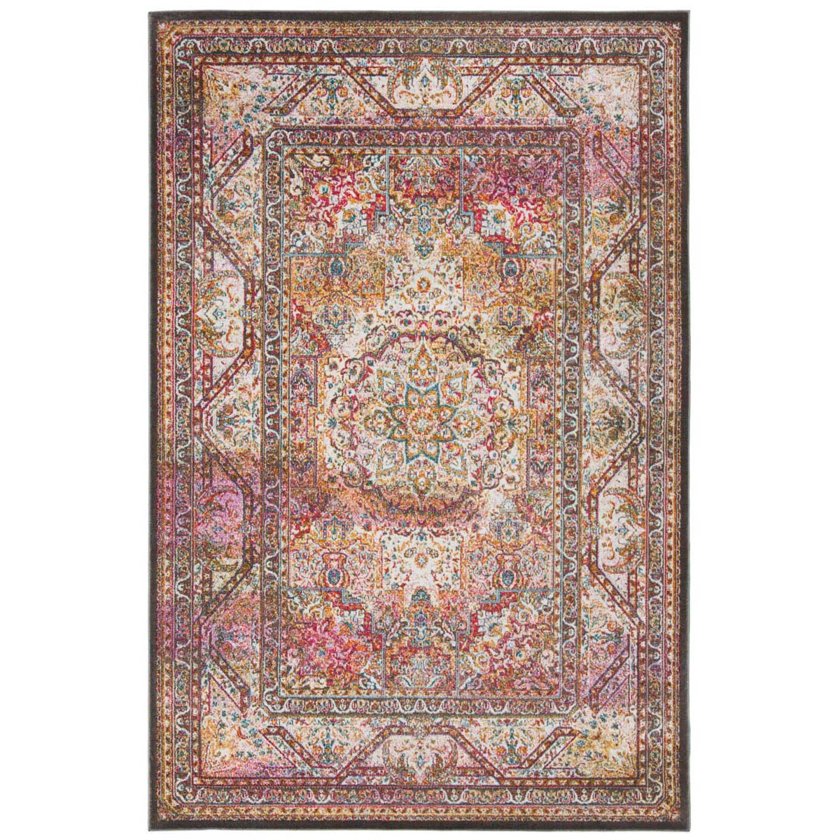 Safavieh Luxor 322 Rug, LUX322 - Ivory / Fuchsia