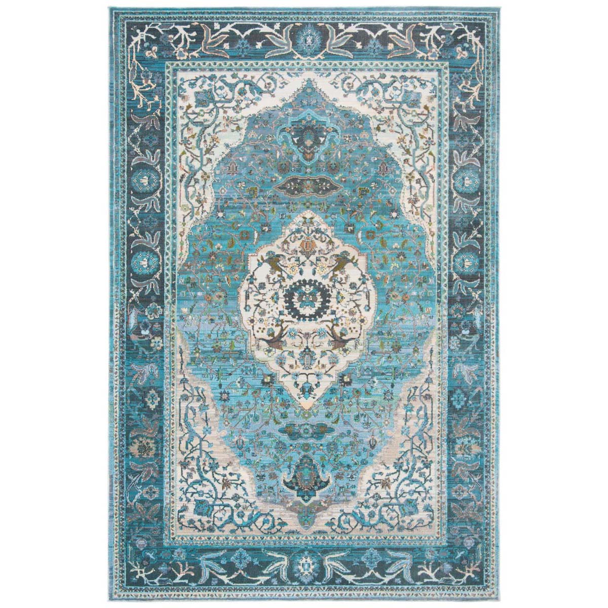 Safavieh Luxor 342 Rug, LUX342 - Turquoise / Beige