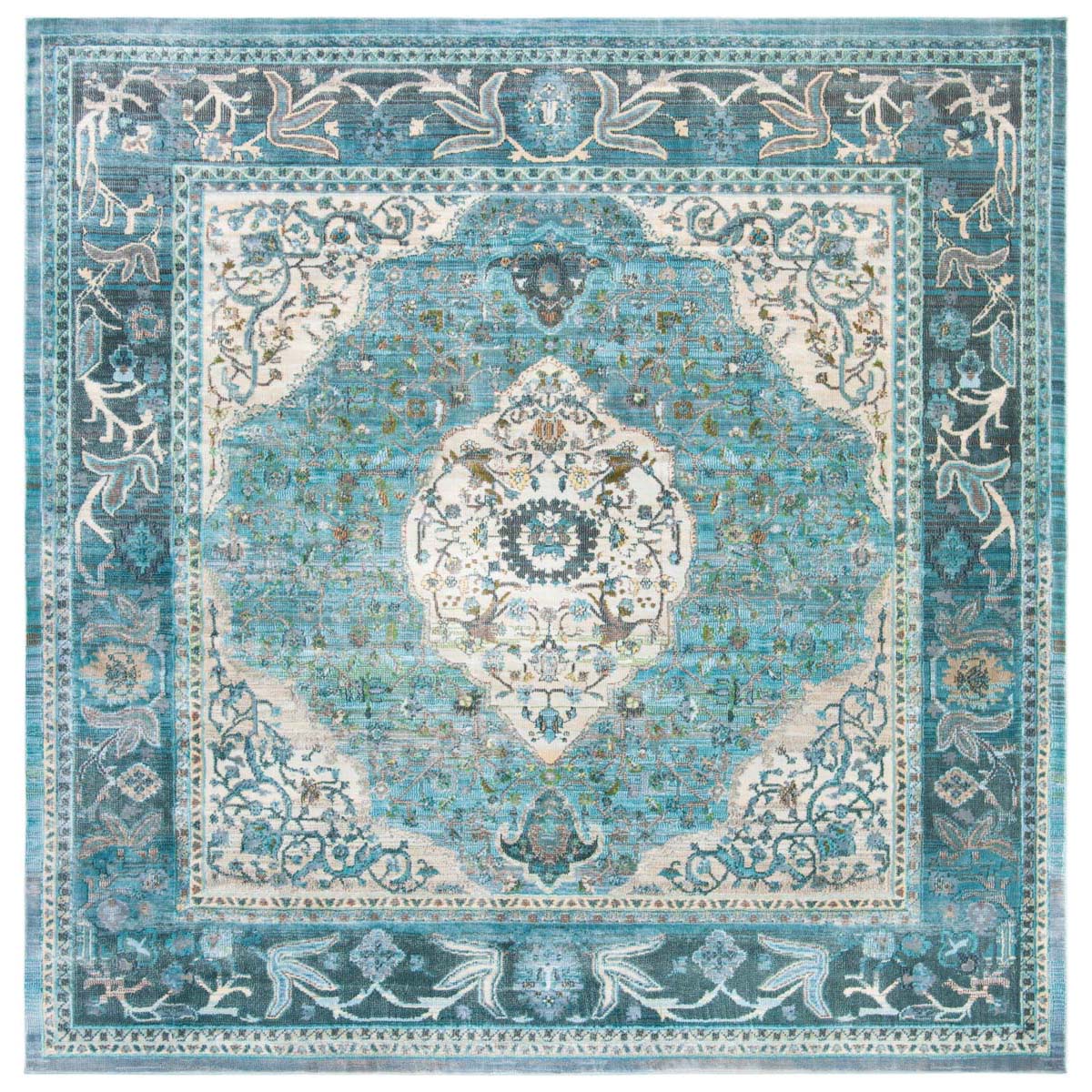 Safavieh Luxor 342 Rug, LUX342 - Turquoise / Beige