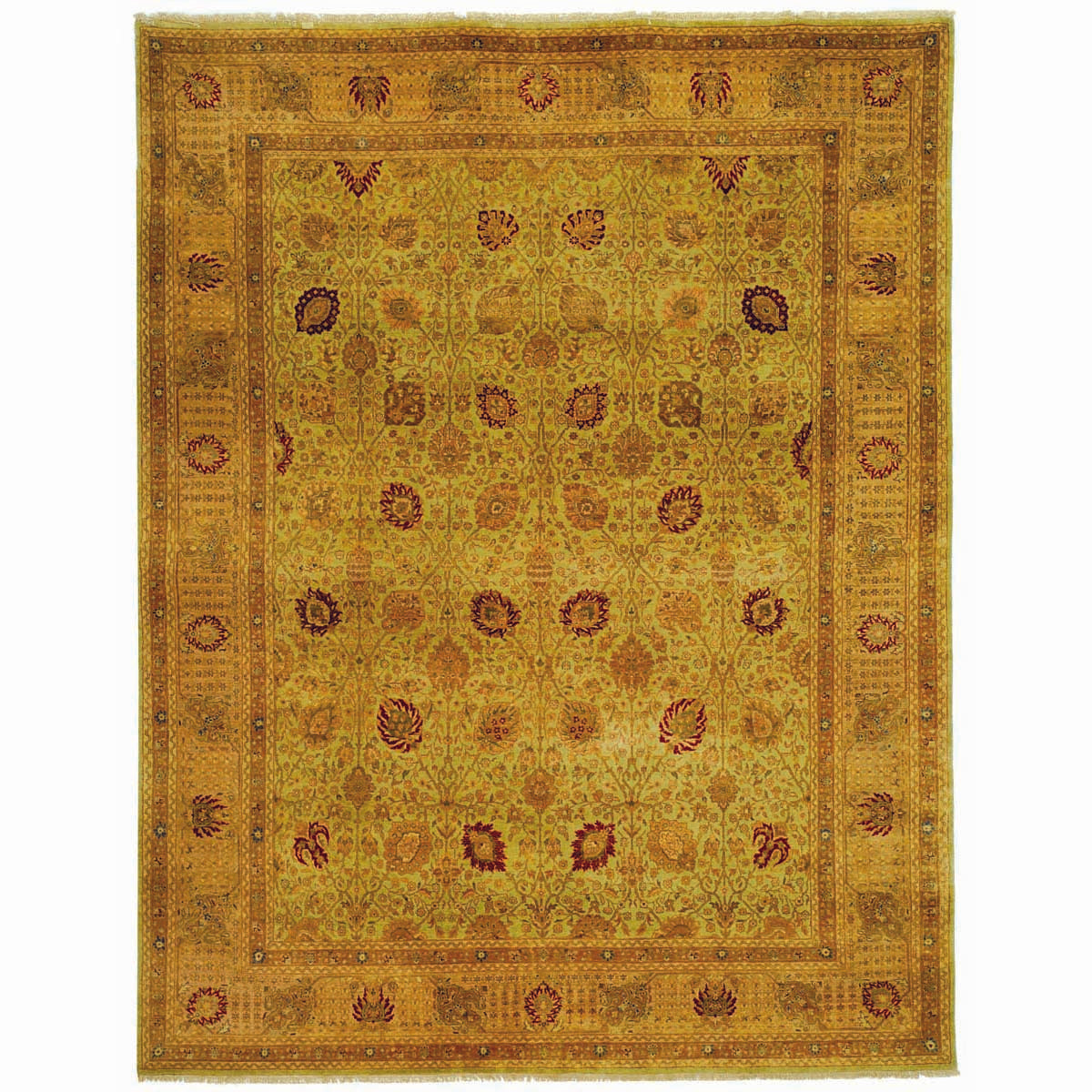 Safavieh Lavar 5A- Rug, LV35A- - Light Green / Peach